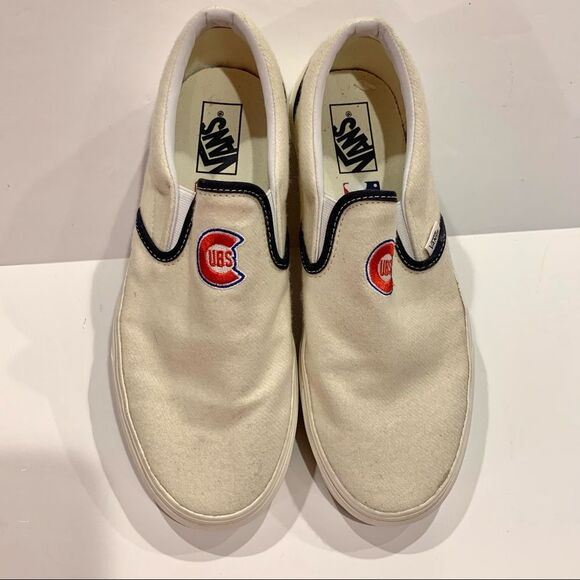 Vans White Wool‎ Chicago Cubs Slip-on Loafer 9.5 main image 11